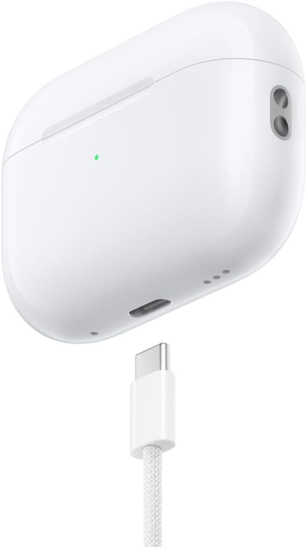Apple AirPods Pro 2nd Generation with Wireless MagSafe Charging Case (USB-C) with Apple 1 Year Limited Warranty (Classic)