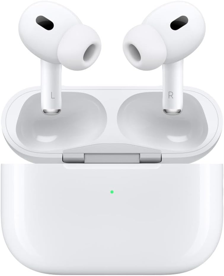 Apple AirPods Pro 2nd Generation with Wireless MagSafe Charging Case (USB-C) with Apple 1 Year Limited Warranty (Classic)