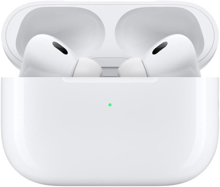 Apple AirPods Pro 2nd Generation with Wireless MagSafe Charging Case (USB-C) with Apple 1 Year Limited Warranty (Classic)