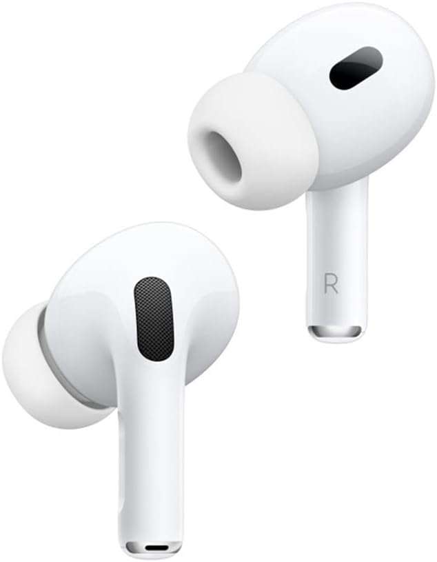 Apple AirPods Pro 2nd Generation with Wireless MagSafe Charging Case (USB-C) with Apple 1 Year Limited Warranty (Classic)
