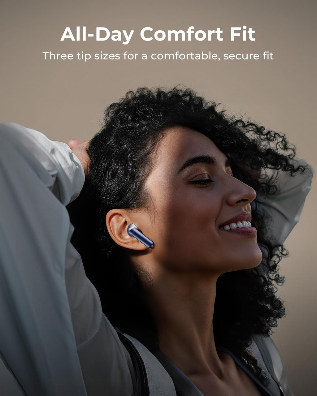 Bucephalus Wireless Earbuds with ENC Noise Cancelling, Bluetooth 5.4 Ear Buds, 48H Playtime & Bass Stereo Sound for Sports/Working, Compatible with iPhone/Android, Pad - Ivory White