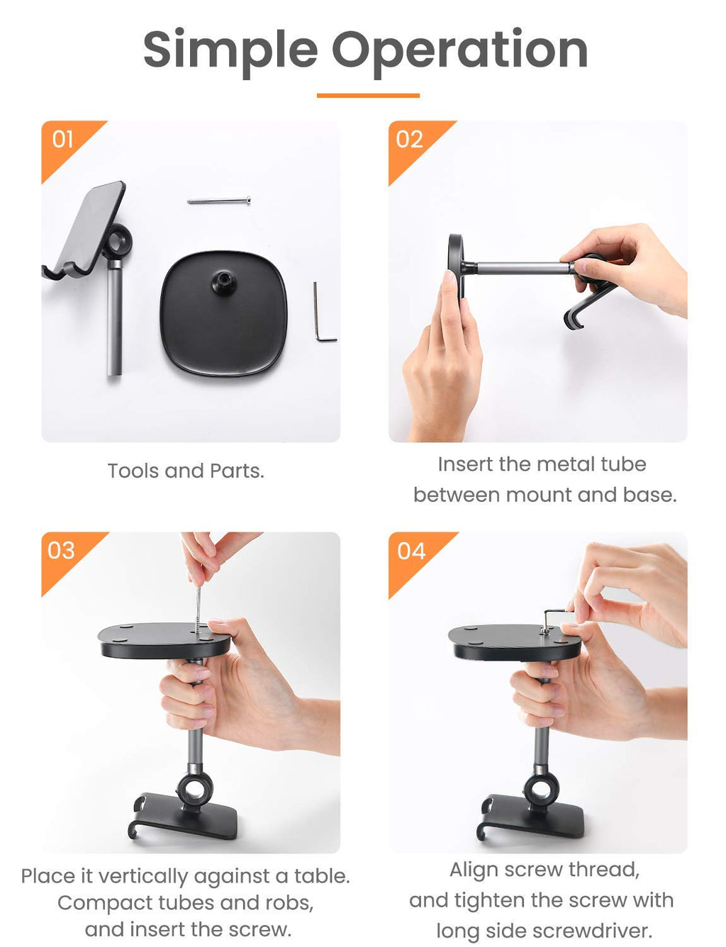LISEN Cell Phone Stand Phone Holder for Desk Office Decor, Office Desk Accessories Women PC Gaming Essentials iPhone Stand Gadgets Men Gift for Father Fit OtterBox Case Switch iPad Air Tablet 4-10 in