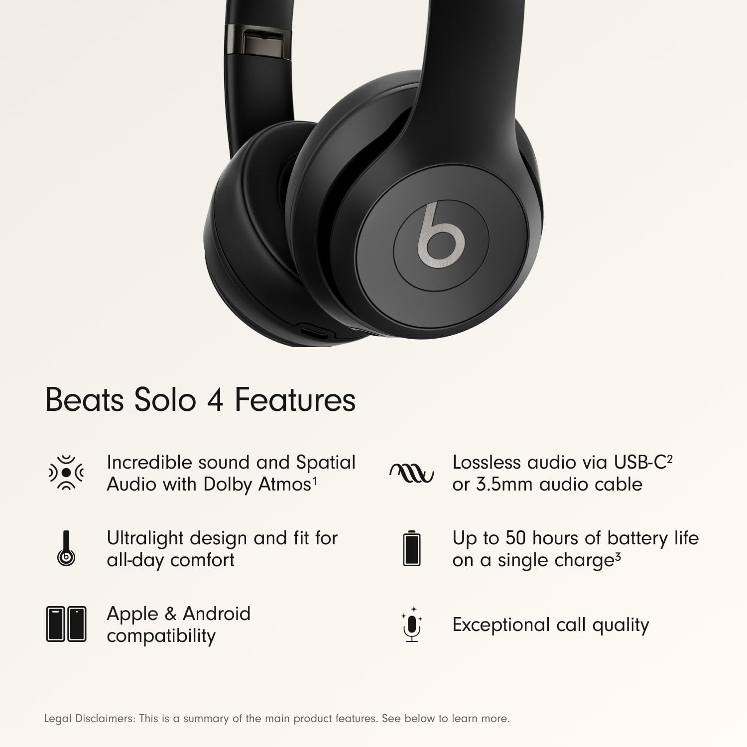 Beats Studio Pro Premium Wireless Over-Ear Headphones- Up to 40-Hour Battery Life, Active Noise Cancelling, Great for Travel & Commuting, USB-C Lossless Audio, Apple & Android Compatible - Sandstone
