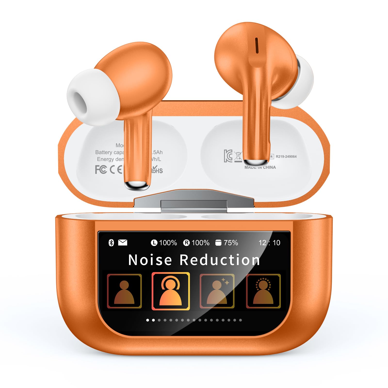 Bucephalus Wireless Earbuds with ENC Noise Cancelling, Bluetooth 5.4 Ear Buds, 48H Playtime & Bass Stereo Sound for Sports/Working, Compatible with iPhone/Android, Pad - Ivory White