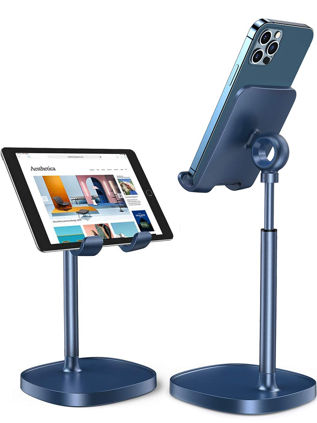 LISEN Cell Phone Stand Phone Holder for Desk Office Decor, Office Desk Accessories Women PC Gaming Essentials iPhone Stand Gadgets Men Gift for Father Fit OtterBox Case Switch iPad Air Tablet 4-10 in