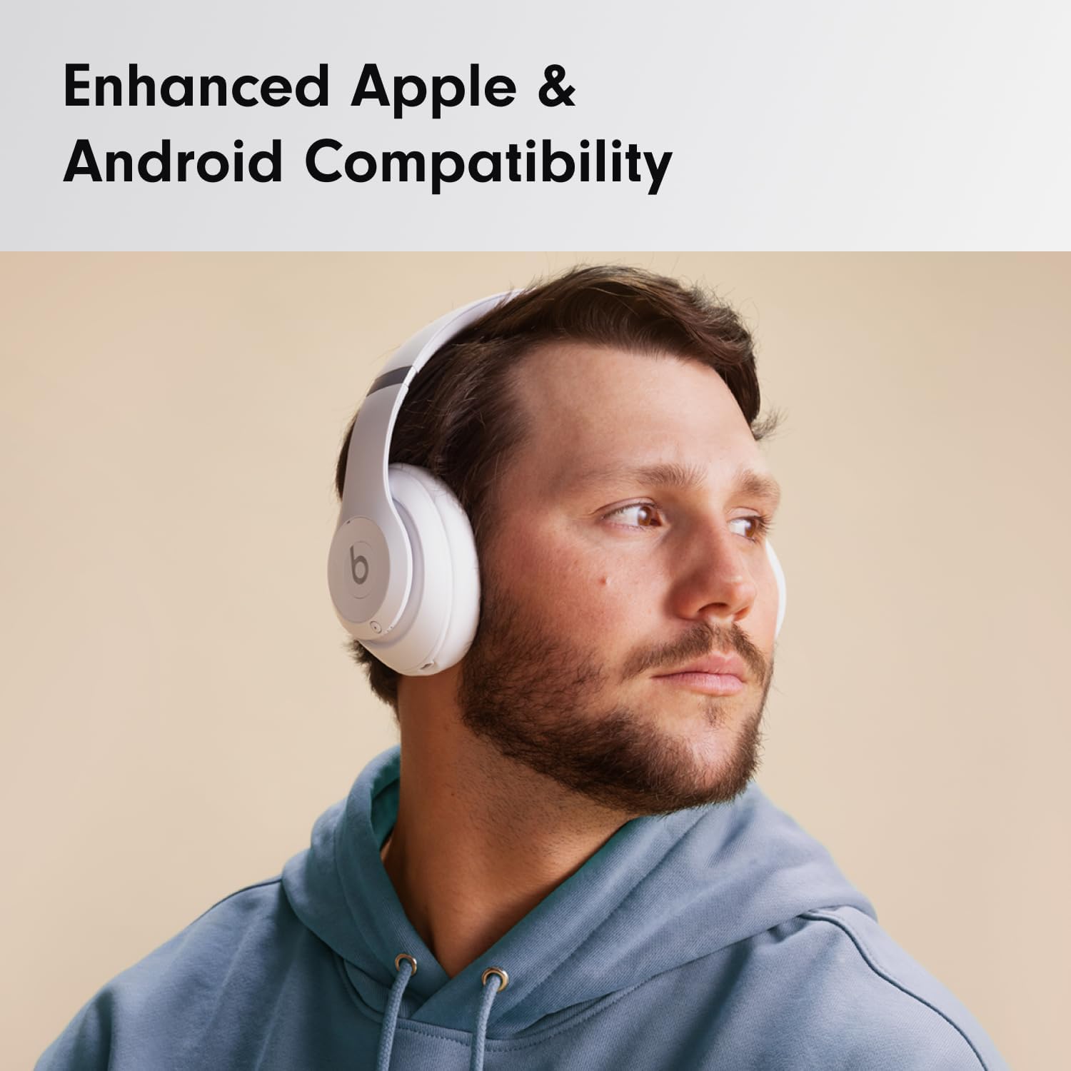 Beats Studio Pro Premium Wireless Over-Ear Headphones- Up to 40-Hour Battery Life, Active Noise Cancelling, Great for Travel & Commuting, USB-C Lossless Audio, Apple & Android Compatible - Sandstone