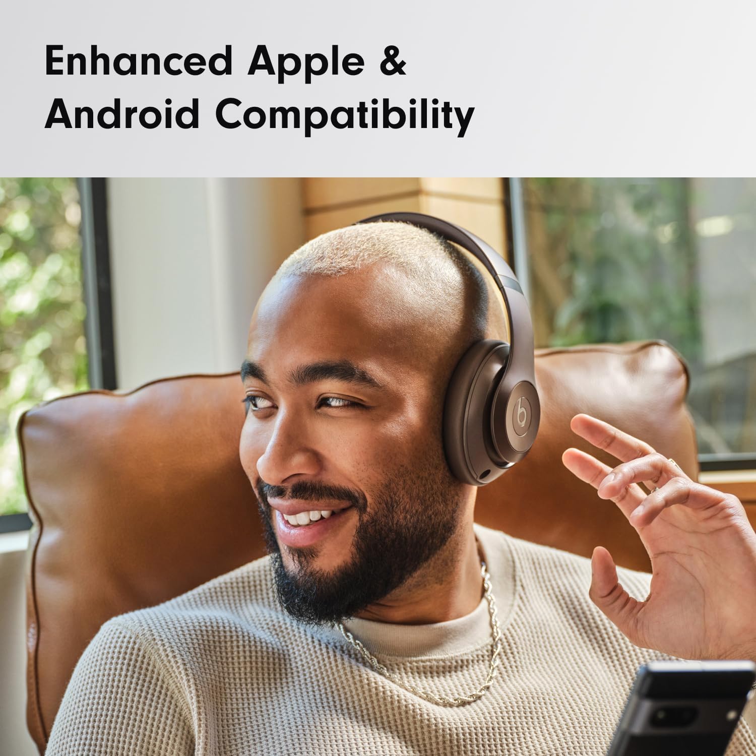 Beats Studio Pro Premium Wireless Over-Ear Headphones- Up to 40-Hour Battery Life, Active Noise Cancelling, Great for Travel & Commuting, USB-C Lossless Audio, Apple & Android Compatible - Sandstone