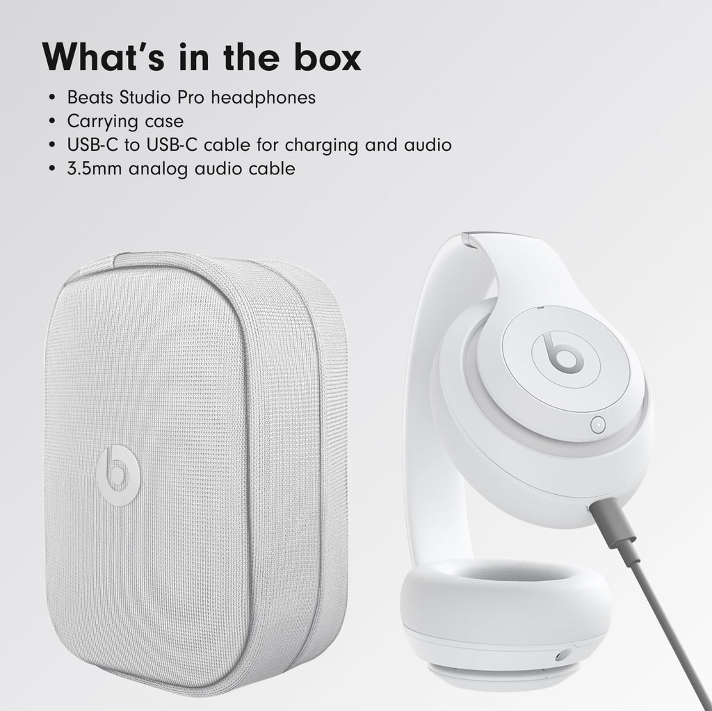Beats Studio Pro Premium Wireless Over-Ear Headphones- Up to 40-Hour Battery Life, Active Noise Cancelling, Great for Travel & Commuting, USB-C Lossless Audio, Apple & Android Compatible - Sandstone