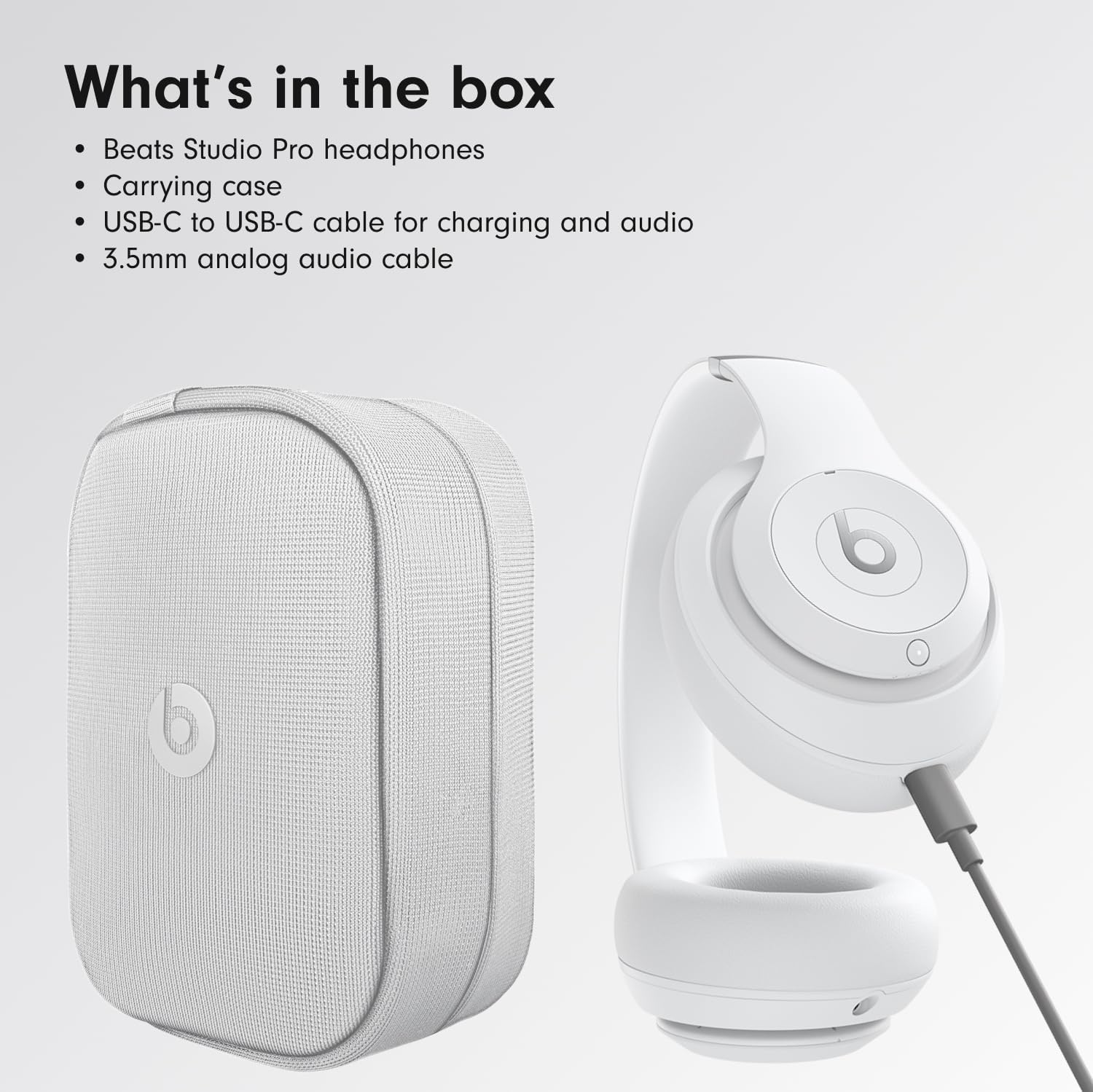 Beats Studio Pro Premium Wireless Over-Ear Headphones- Up to 40-Hour Battery Life, Active Noise Cancelling, Great for Travel & Commuting, USB-C Lossless Audio, Apple & Android Compatible - Sandstone