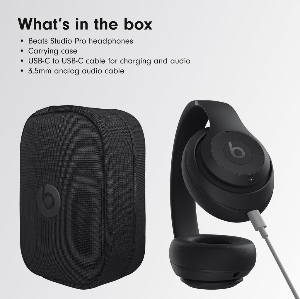Beats Studio Pro Premium Wireless Over-Ear Headphones- Up to 40-Hour Battery Life, Active Noise Cancelling, Great for Travel & Commuting, USB-C Lossless Audio, Apple & Android Compatible - Sandstone