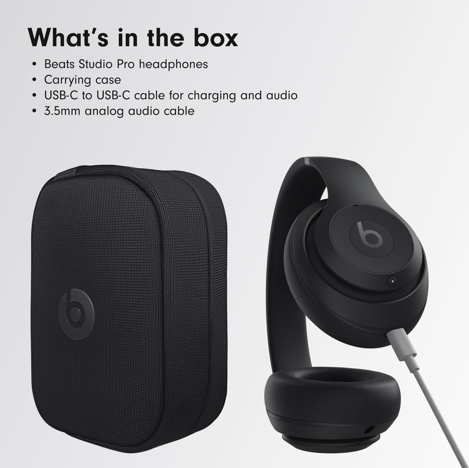 Beats Studio Pro Premium Wireless Over-Ear Headphones- Up to 40-Hour Battery Life, Active Noise Cancelling, Great for Travel & Commuting, USB-C Lossless Audio, Apple & Android Compatible - Sandstone