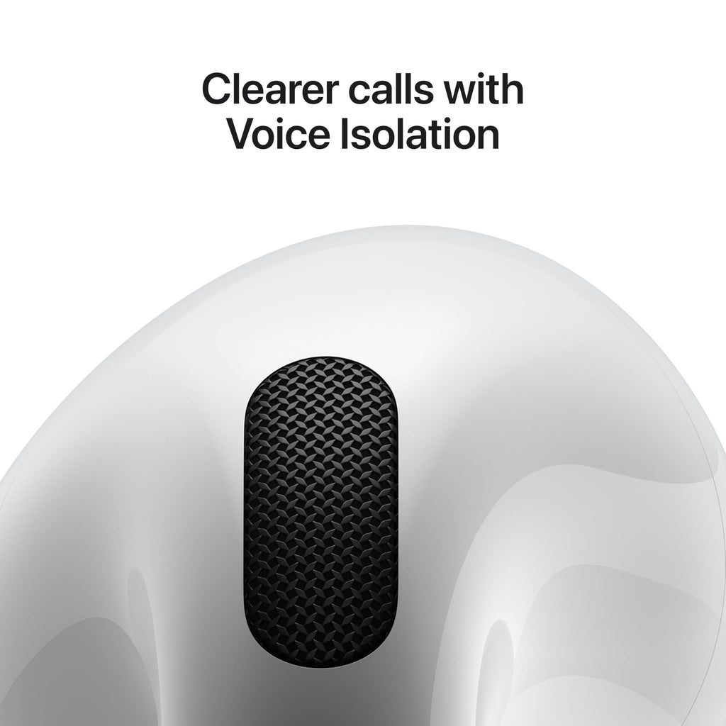 Apple AirPods 4 Wireless Earbuds, Bluetooth Headphones, with Active Noise Cancellation, Adaptive Audio, Transparency Mode, Personalized Spatial Audio, USB-C Charging Case with AppleCare+ (2 Years)