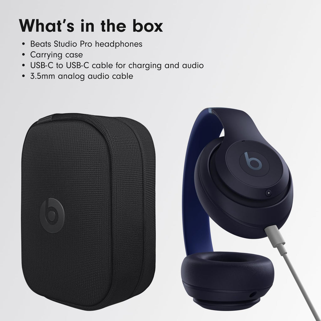 Beats Studio Pro Premium Wireless Over-Ear Headphones- Up to 40-Hour Battery Life, Active Noise Cancelling, Great for Travel & Commuting, USB-C Lossless Audio, Apple & Android Compatible - Sandstone