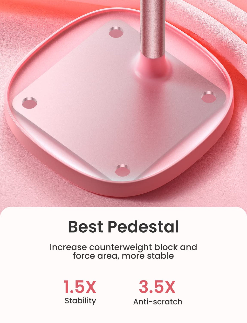 LISEN Cell Phone Stand Phone Holder for Desk Office Decor, Office Desk Accessories Women PC Gaming Essentials iPhone Stand Gadgets Men Gift for Father Fit OtterBox Case Switch iPad Air Tablet 4-10 in
