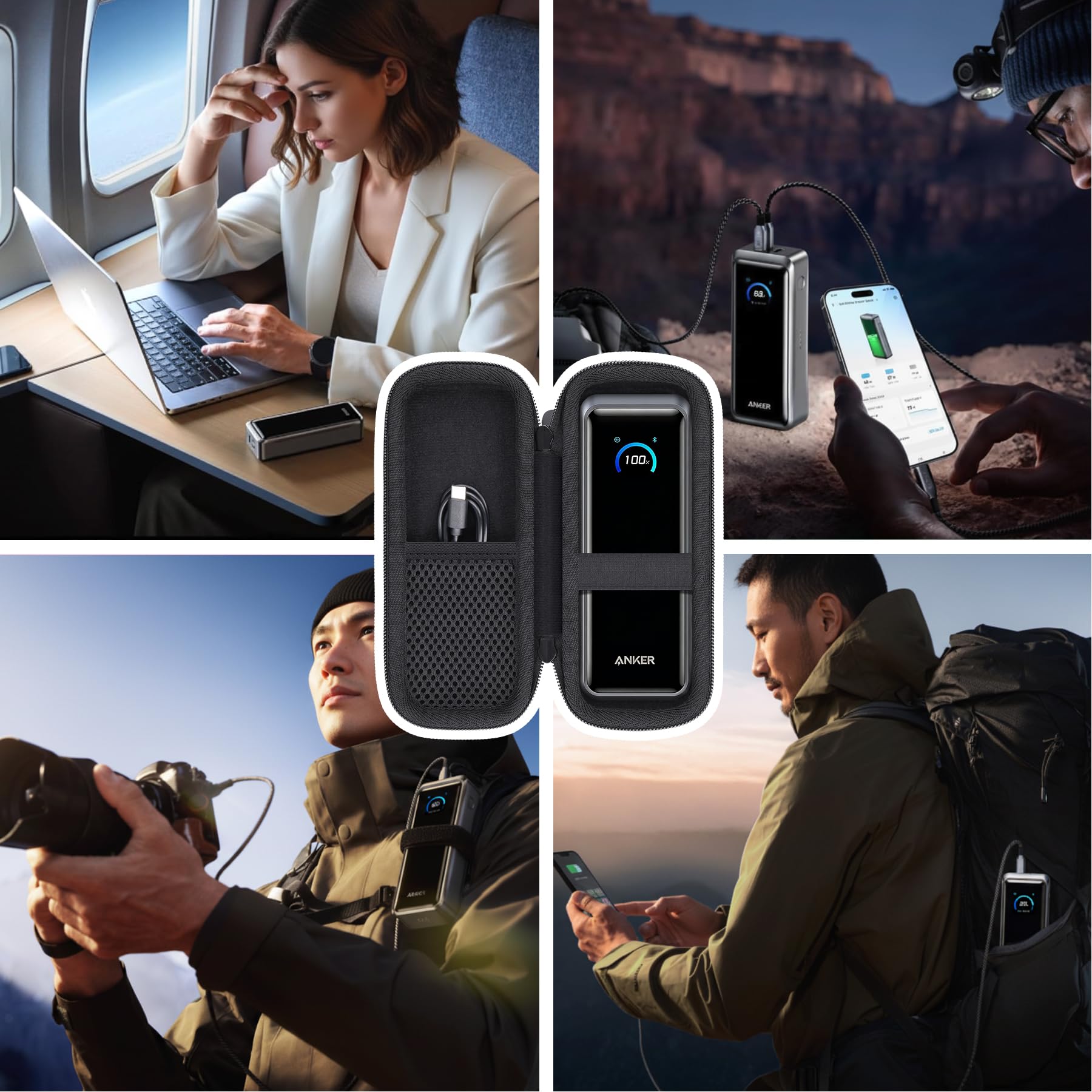 for Anker Prime Power Bank 26250mAh 300W Portable Charger Hard Travel Case,Portable Case Compatible with 26,250mAh 3-Port Portable Charger with 300W Max Output(Only Case)